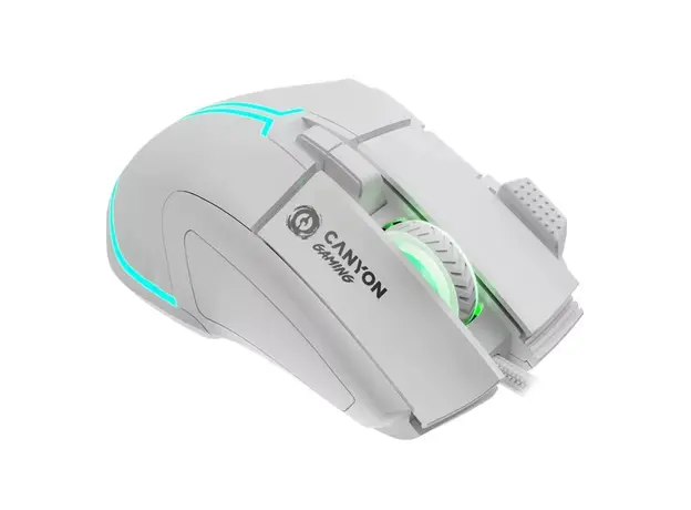 მაუსი CANYON mouse Fortnax GM-636 RGB 9buttons Wired White, 3 image