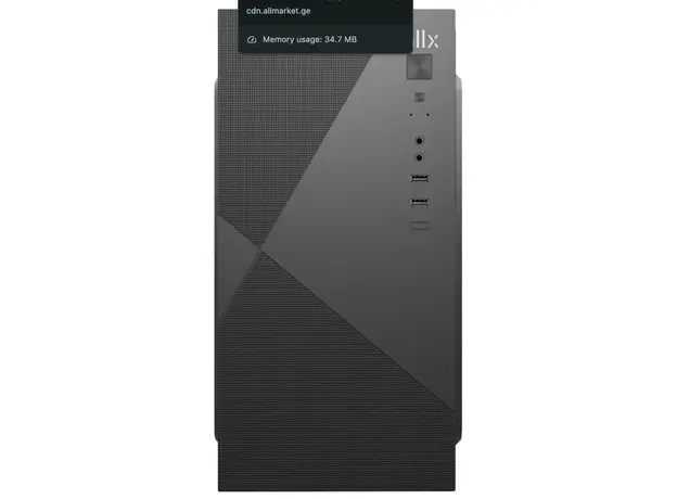 კომპიუტერის ქეისი ALLX AX-B1745 Computer Case With Power Supply 500W Micro-ATX, ITX, USB 1.1, Audio, Black, 3 image