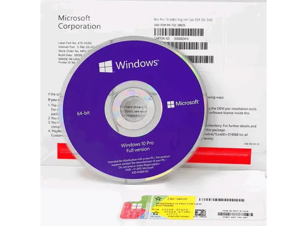 ოპერაციული სისტემა Microsoft FQC-08929 Win Pro 10 64Bit Eng Intl 1pk DSP OEI DVD, 4 image