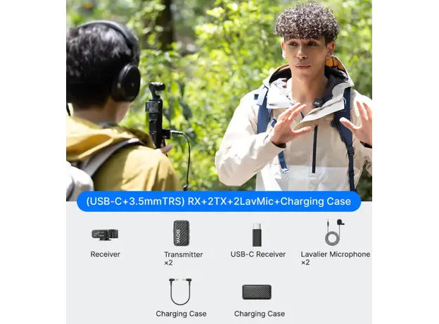 მიკროფონი BOYA BOYAMIC 2-01 AI-Powered Mini Wireless Microphone, 4 image