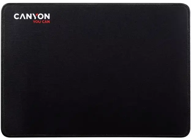 მაუსპადი CANYON MP-4, Mouse pad,350X250X3MM,Multipandex,fully black with our logo (non gaming),blister cardboard