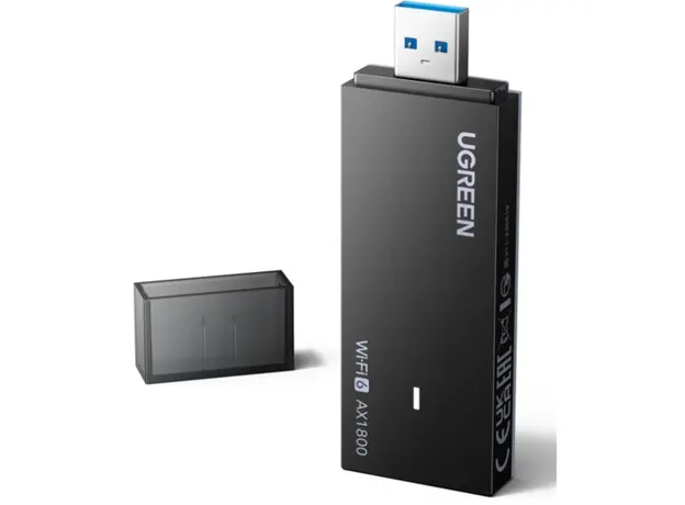 WIFI ადაპტერი UGREEN 65225 AX1800, 1201Mbps, USB Wifi6 Adapter, Black, 2 image