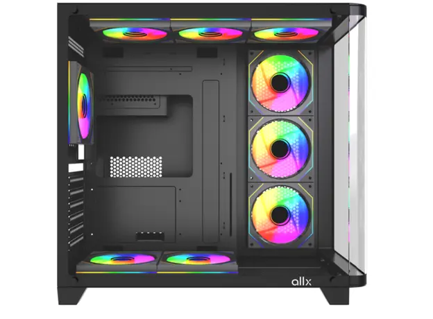 კომპიუტერის ქეისი ALLX AX-G2731, Computer Case, ATX, MATX, ITX, USB3.0, USB1.0x2, HD AUDIO, Black, 3 image