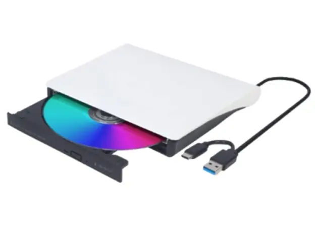 დისკის წამკითხველი Gembird DVD-USB-031-BW External USB DVD drive Black/White