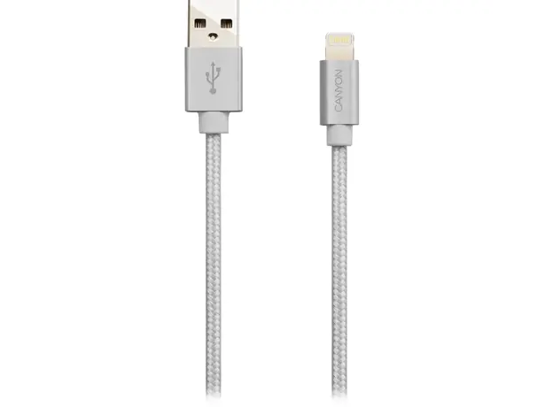 კაბელი CANYON cable MFI-3 Lightning 12W 1m White, 3 image