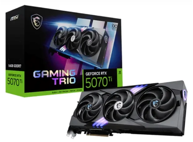 ვიდეო დაფა MSI GeForce RTX 5070 Ti 16G GAMING TRIO
