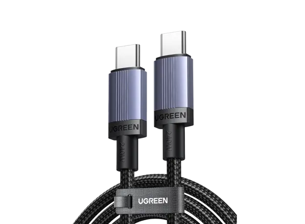 USB კაბელი UGREEN L532 (65907), 240W, Type-C to Type-C PD Fast Charging Cable, 1m, Space Gray