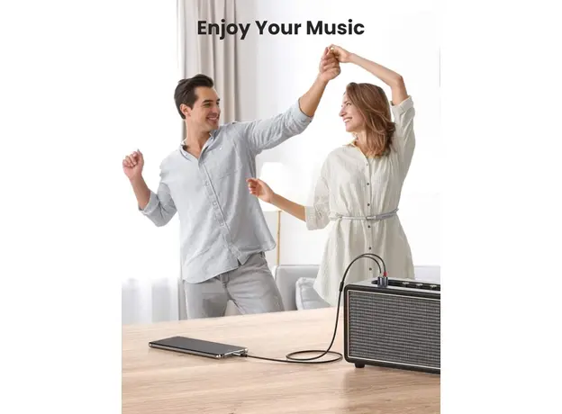 აუდიო სადენი UGREEN CM451 (20193), Type-C Male to 2*RCA Male Audio Cable With Chip, 1.5m, Black/Grey, 3 image