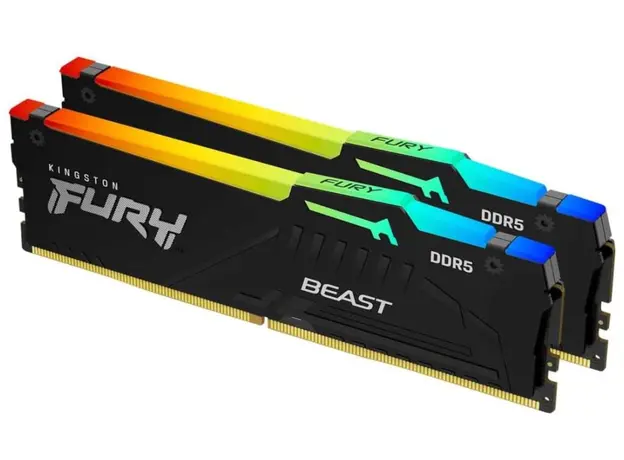 ოპერატიული მეხსიერება Kingston DDR5 64GB (2x32GB) DDR5 5600MT/s CL36 FURY Beast Black RGB EXPO
