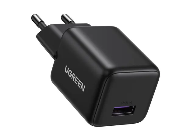 ადაპტერი UGREEN X518 (75613), 18W, USB, GaN Fast Charger, Black, 2 image