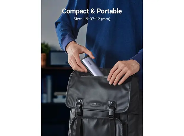 მყარი დისკის ქეისი UGREEN CM767 (35267), M.2 NVMe SSD Enclosure, Grey, 3 image