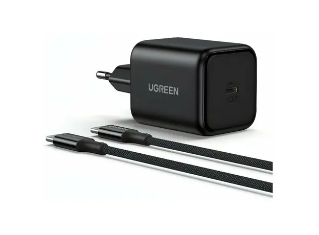 მობილურის დამტენი UGREEN X524 (65054), 45W, Type-C, GaN Fast Charger Set, Black, 3 image