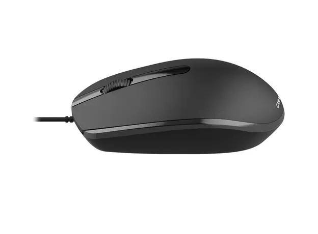მაუსი CANYON M-10, Canyon Wired optical mouse with 3 buttons, DPI 1000, with 1.5M USB cable, black, 65*115*40mm, 0.1kg, 2 image