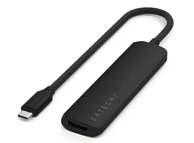 USB ჰაბი SATECHI 4-in-1 USB-C Slim Multiport Adapter 4K (Black)