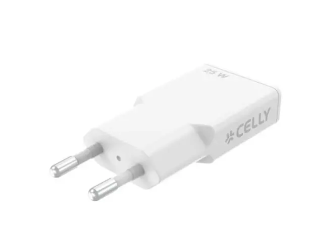 ადაპტერი Celly SLIM TRAVEL CHARGER 1 USB-C 25W