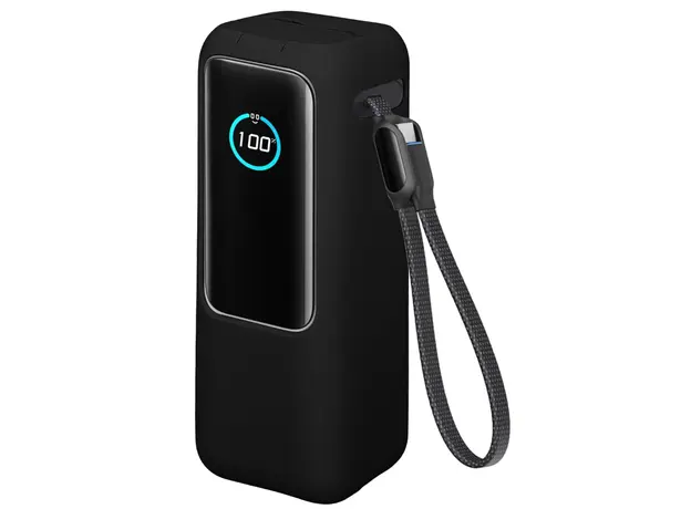 პორტატული დამტენი Anker Power Bank (25K, 165W, Built-In USB-C and Retractable Cable) - Black, 3 image