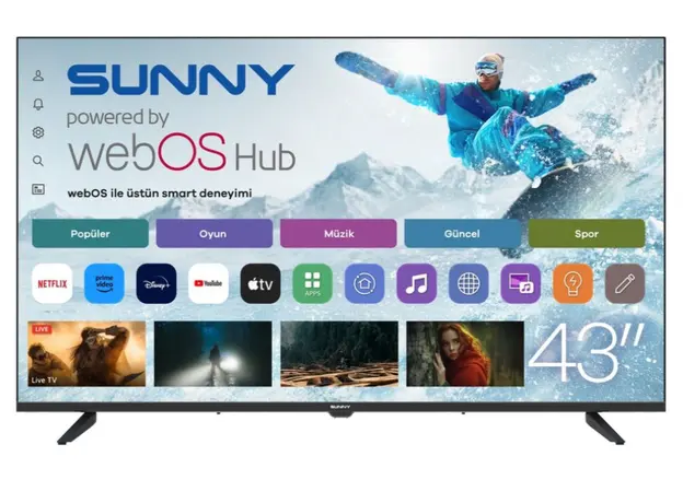 ტელევიზორი SUNNY 43'' (SN43FPRL-W02M) WebOS TV