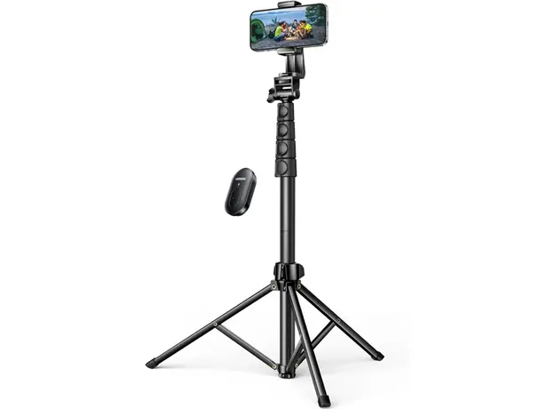 მობილურის ტრიპოდი UGREEN LP680 (15609), Bluetooth, Selfie Stick Tripod, Black, 2 image