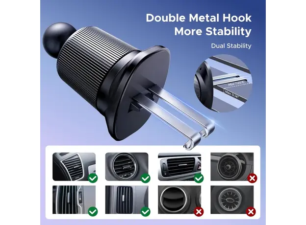 მობილურის დამჭერი UGREEN LP923 (65185), Air Vent Magnetic Car Phone Mount, Space Gray, 5 image