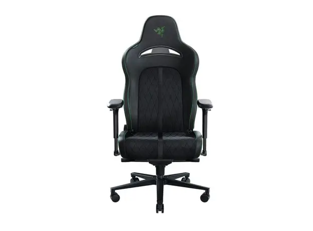 სათამაშო სავარძელი Razer Chair Enki Pro PU Leather- Alcantara, 4D-Armrests, black-green, 2 image