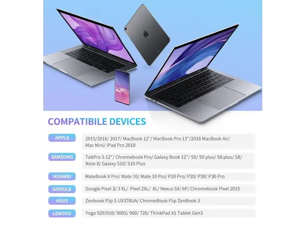 კაბელი Ugreen USB 2.0 C M/M Round Cable 2m Gray Black/50152, 5 image