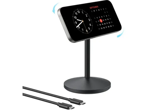 უსადენო დამტენი Anker MagGo Wireless Charger (Single Stand) Black, 3 image
