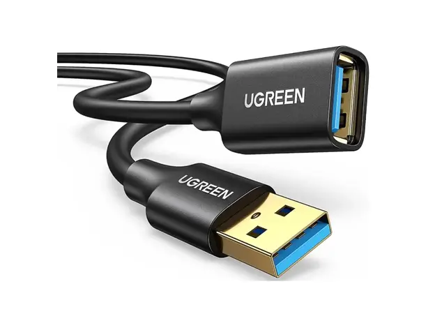 USB დამაგრძელებელი UGREEN US129 (10373), USB 3.0 Male to USB Female, Extension Male Cable, 2m, Black, 3 image