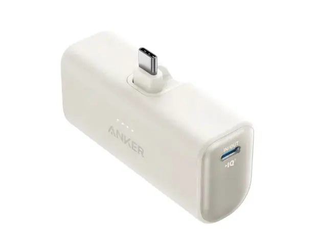 პორტატული დამტენი Anker Nano Power Bank 5000 mAh (22.5W, Built-In USB-C Connector) - White