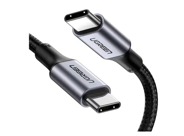 კაბელი Ugreen USB-C to USB-C 2.0 Cable 100W  1.5m  Gray/70428, 2 image