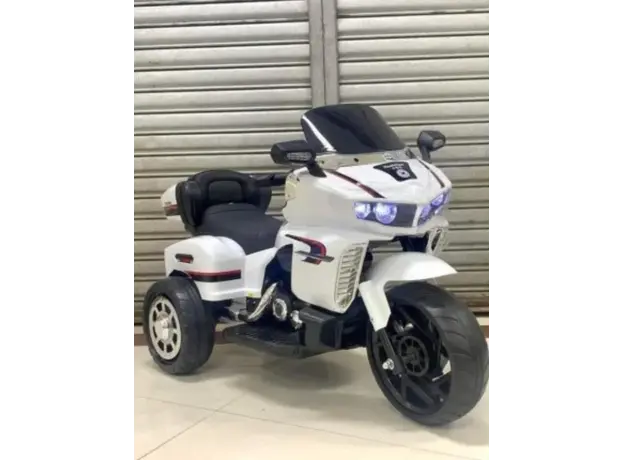 ბავშვის ელექტრო მოტოციკლი 9119W კაუჩუკის საბურავებით/ტყავის სავარძლით