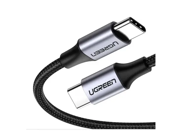 კაბელი Ugreen USB 2.0 C M/M Round Cable 2m Gray Black/50152