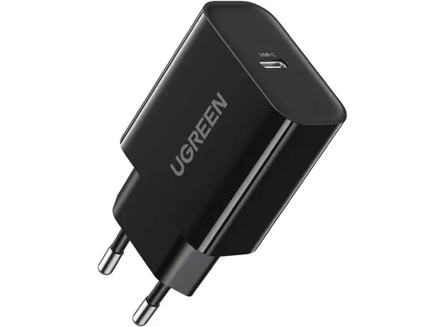 ადაპტერი UGREEN CD137 (10191), 20W, Type-C, PD 3.0 Fast Charger, Black