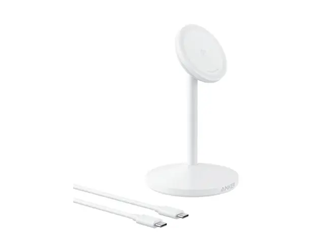 უსადენო დამტენი Anker MagGo Wireless Charger (Single Stand) - White, 2 image