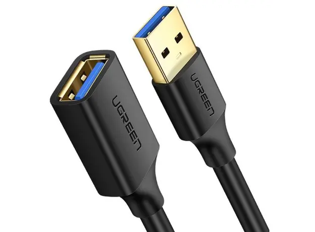 USB დამაგრძელებელი UGREEN US129 (10373), USB 3.0 Male to USB Female, Extension Male Cable, 2m, Black, 2 image
