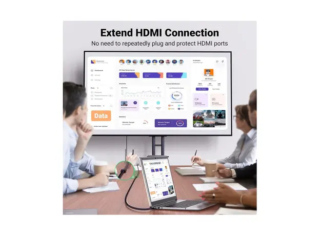 HDMI დამაგრძელებელი UGREEN HD151 (40400), 8K HDMI Extension Male To Female Cable, 0.5m, Black, 4 image