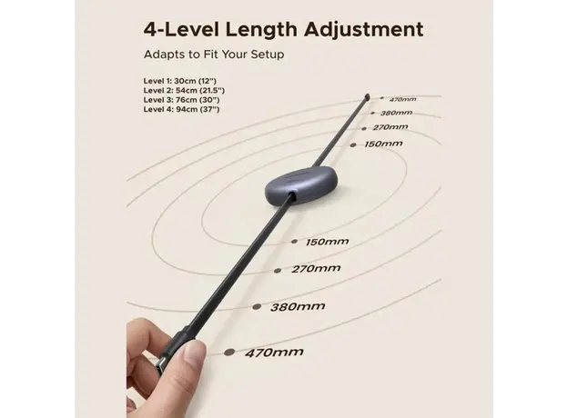 USB კაბელი UGREEN L531 (65905), 100W, Type-C to Type-C PD Fast Charging Retractable Cable, 1m, Grey/Black, 3 image