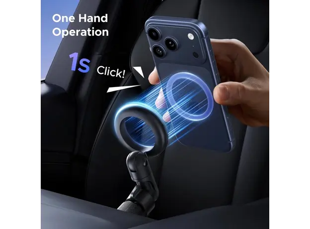 მობილურის დამჭერი UGREEN LP923 (65185), Air Vent Magnetic Car Phone Mount, Space Gray, 3 image