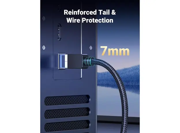 ქსელი კაბელი UGREEN NW153 (80433), CAT8 Patch Cord LAN Cable, 5m, Black, 3 image