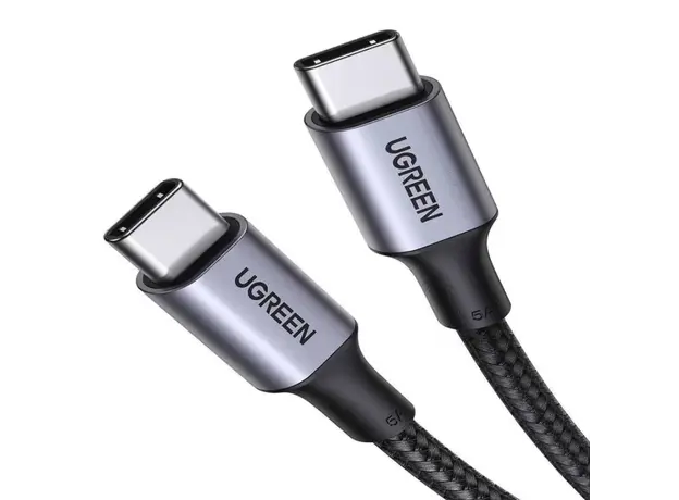 კაბელი Ugreen USB-C to USB-C 2.0 Cable 100W  1.5m  Gray/70428, 3 image