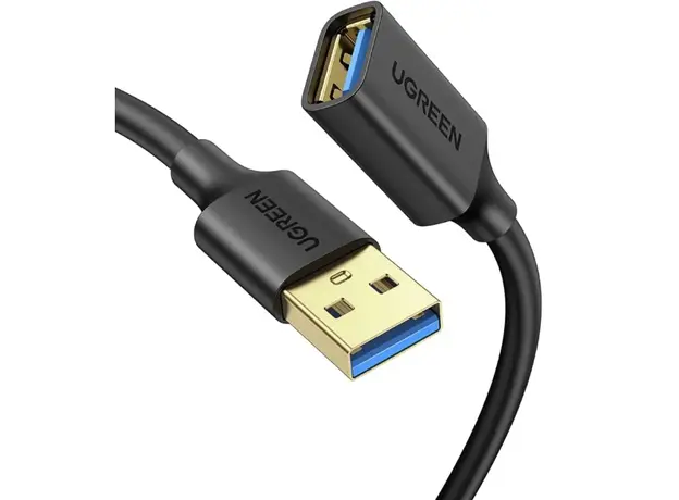 USB დამაგრძელებელი UGREEN US129 (30127), USB 3.0 Male to USB Female, Extension Male Cable, 3m, Black, 3 image
