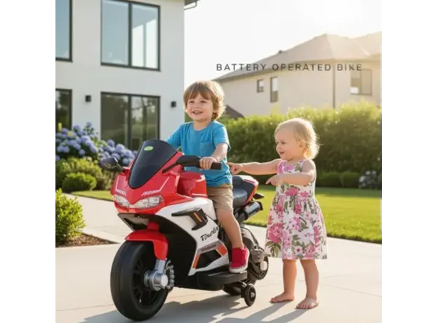 საბავშვო ელექტრო მოტოციკლი M8-9-RED, 3 image