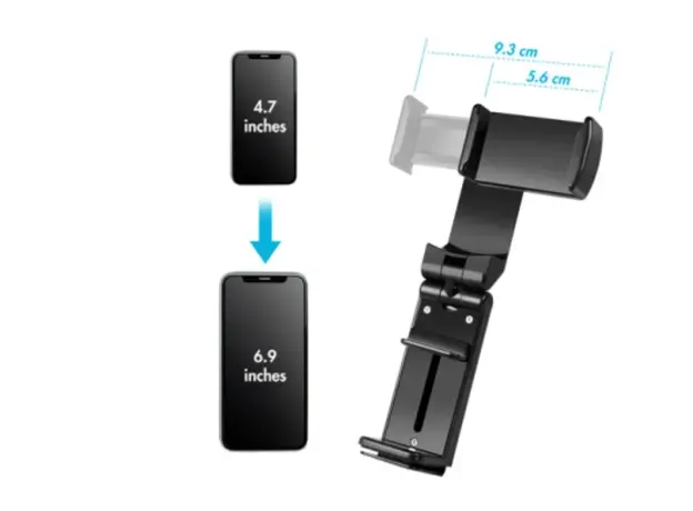 სმარტფონის სამაგრი Logilink AA0169 Fold- &amp; Clampable Smartphone Holder for 4.7-6.9" 360° Rotatable Black, 3 image