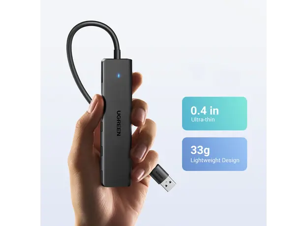 USB Hub UGREEN CM219 (35574), USB, HUB, Black, 3 image