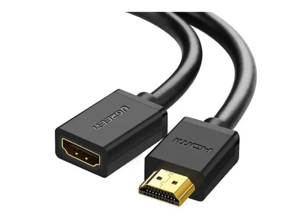 HDMI კაბელი UGREEN HD107 (10145), HDMI Male to Female Cable, 3m, Black, 2 image