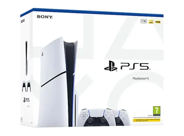 სათამაშო კონსოლი Playstation 5 Console Slim CD Version White E Chassis Two DualSense® Wireless Controllers Bundle  /PS5, 4 image
