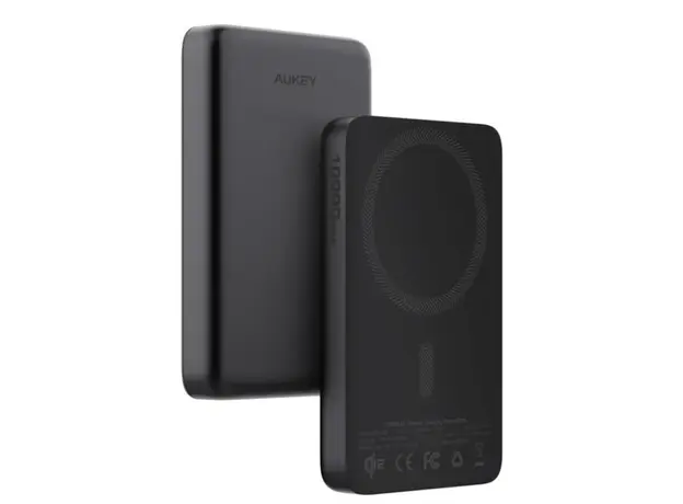 პორტატული დამტენი AUKEY PB-MS08 10000mAh 20W Qi 2.0 Power Bank with USB-C 0.3M Cable BlackGray