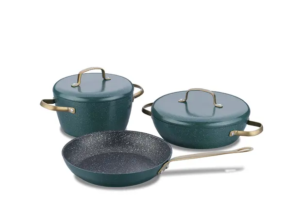 ქვაბების ნაკრები Korkmaz A2607 VINTAGE green.Cookware Set (5 pcs)