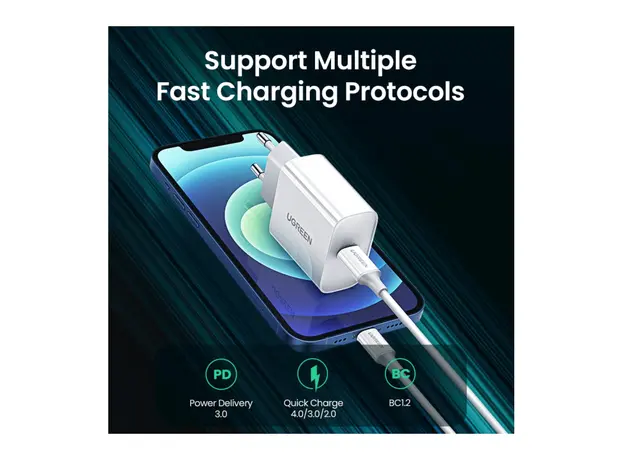 ადაპტერი UGREEN (60450) CD137 Fast Charging Port 20W, 7 image