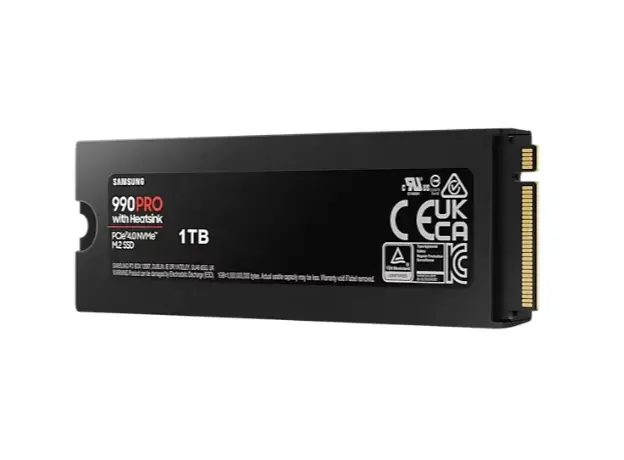 მყარი დისკი Samsung SSD PCIE G4 M.2 NVME 1TB W/HS 990 PRO MZ-V9P1T0CW, 2 image