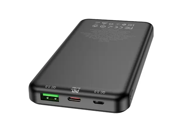 პორტატული დამტენი Hoco J87 Tacker PD20W+QC3.0 Power Bank (10000mAh) Black, 3 image